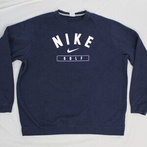 Nike GOLF Sportswear Club Fleece Sweatshirt Crewneck Navy Bue Mens XL